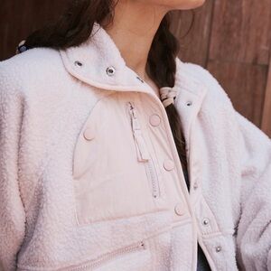 FP movement x hatch hit the slopes fleece jacket, small, canvas